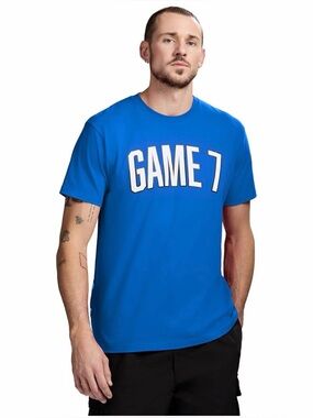 Game 7 Men's Short Sleeve Graphic Crew Neck T-Shirt - Blue